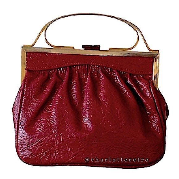 70s vtg Faux Leather Handbag - Picture 12 of 12